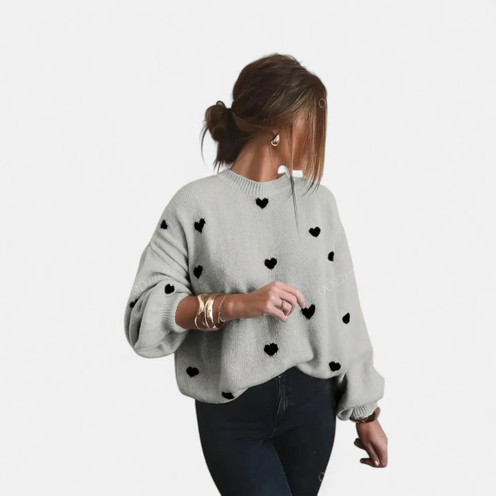 Hearts Knit Wool Sweater by Isla
