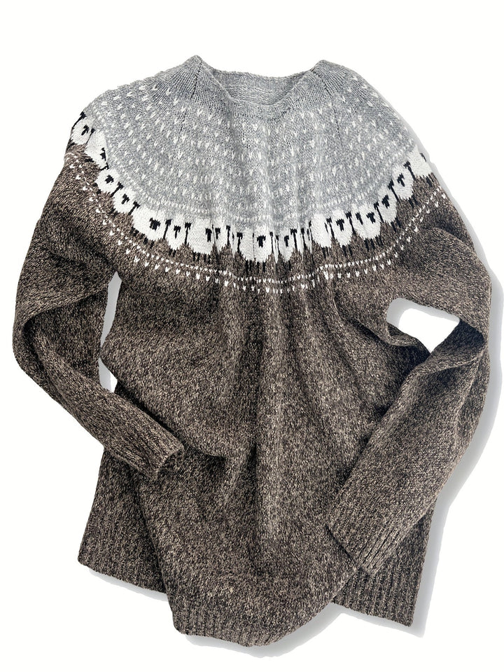 Nordic™ | Stylish Winter Sweater Featuring Sheep Jacquard Design