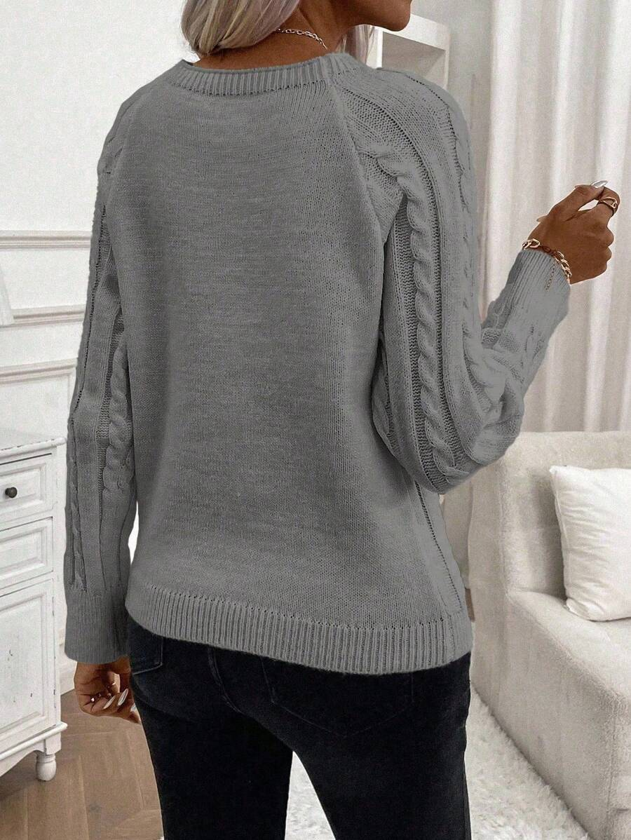 Amalie | Classic Sweater with Decorative Button Details