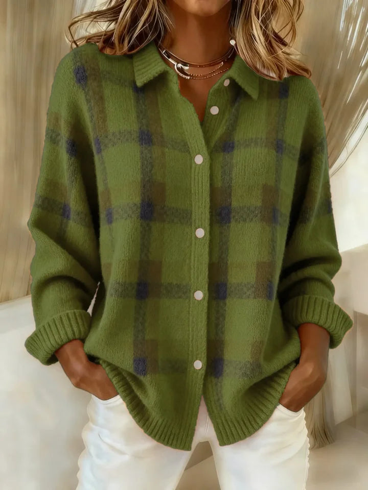 Cait | Vibrant Soft Button-Up Sweater