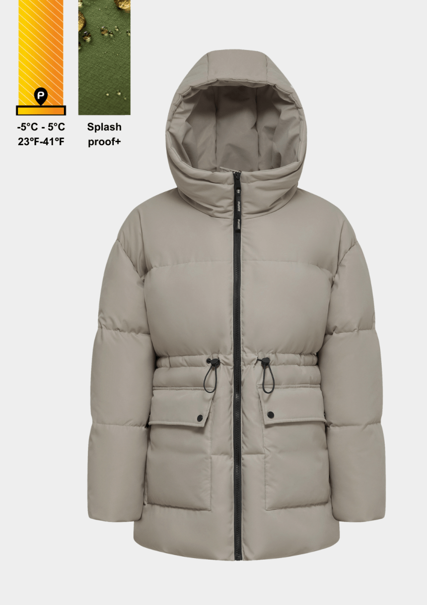 EVA | SPLASHPROOF HOODED PUFFER JACKET