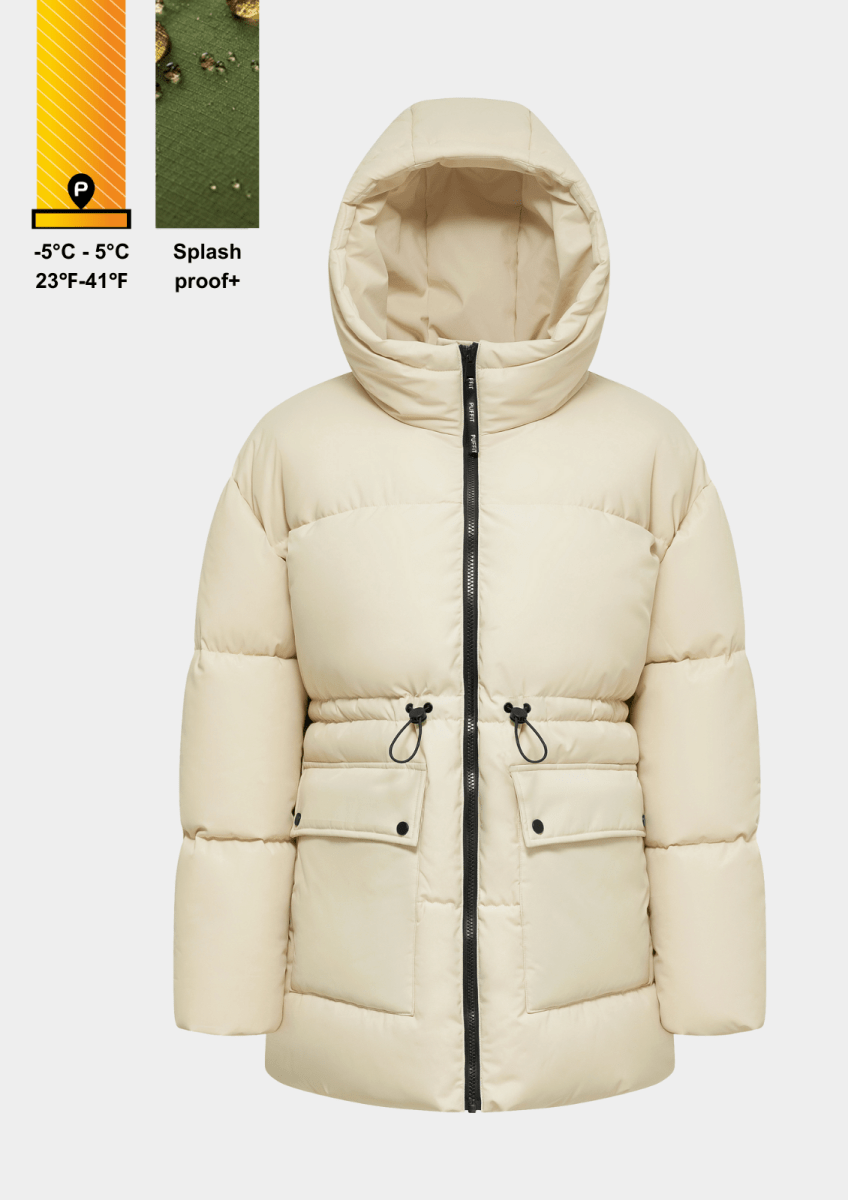 EVA | SPLASHPROOF HOODED PUFFER JACKET