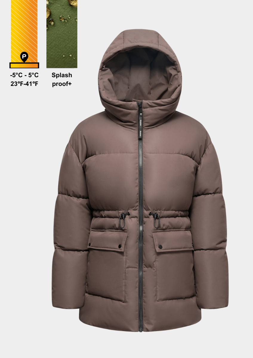 EVA | SPLASHPROOF HOODED PUFFER JACKET