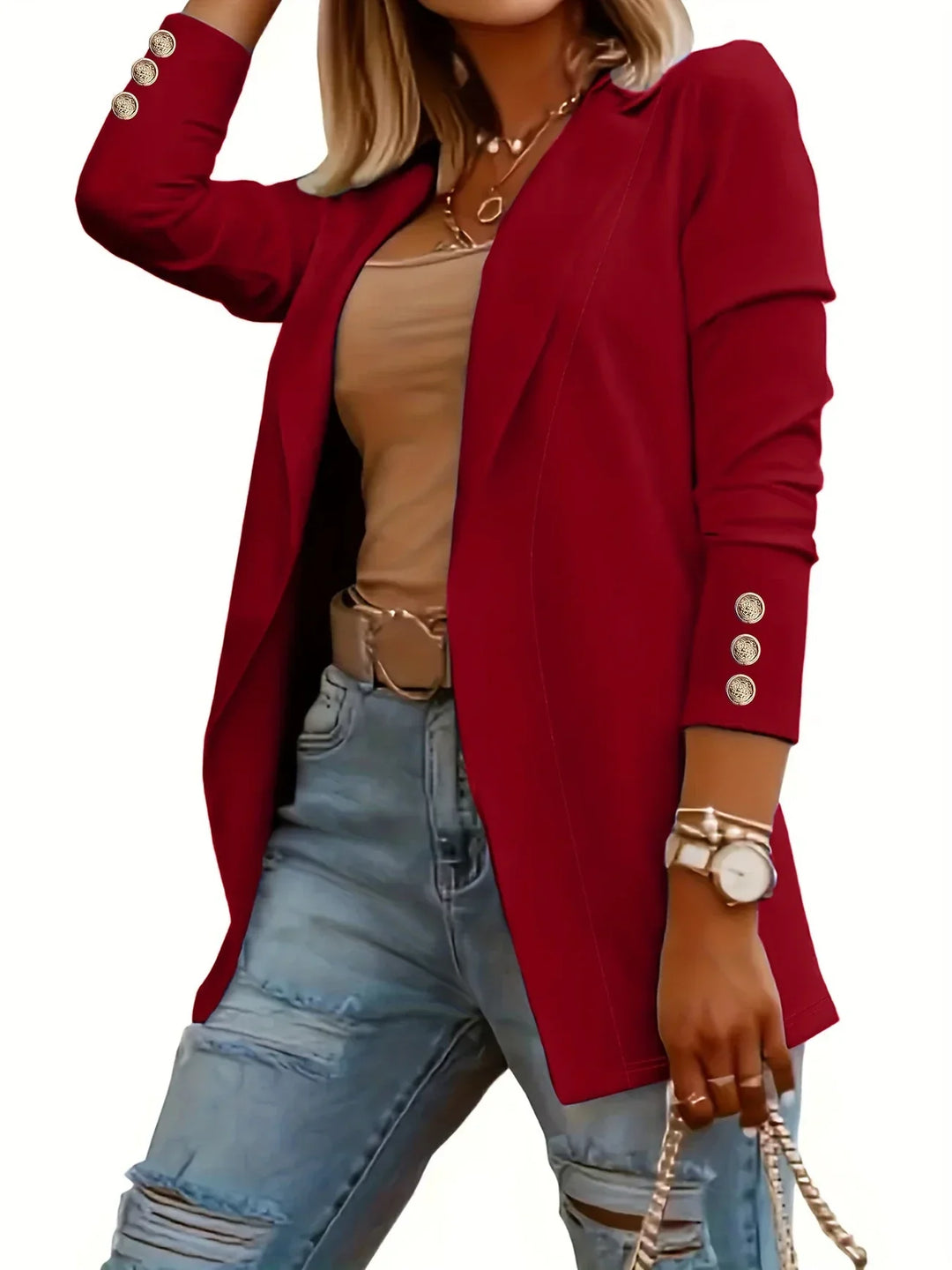Emma | Chic Open Front Jacket