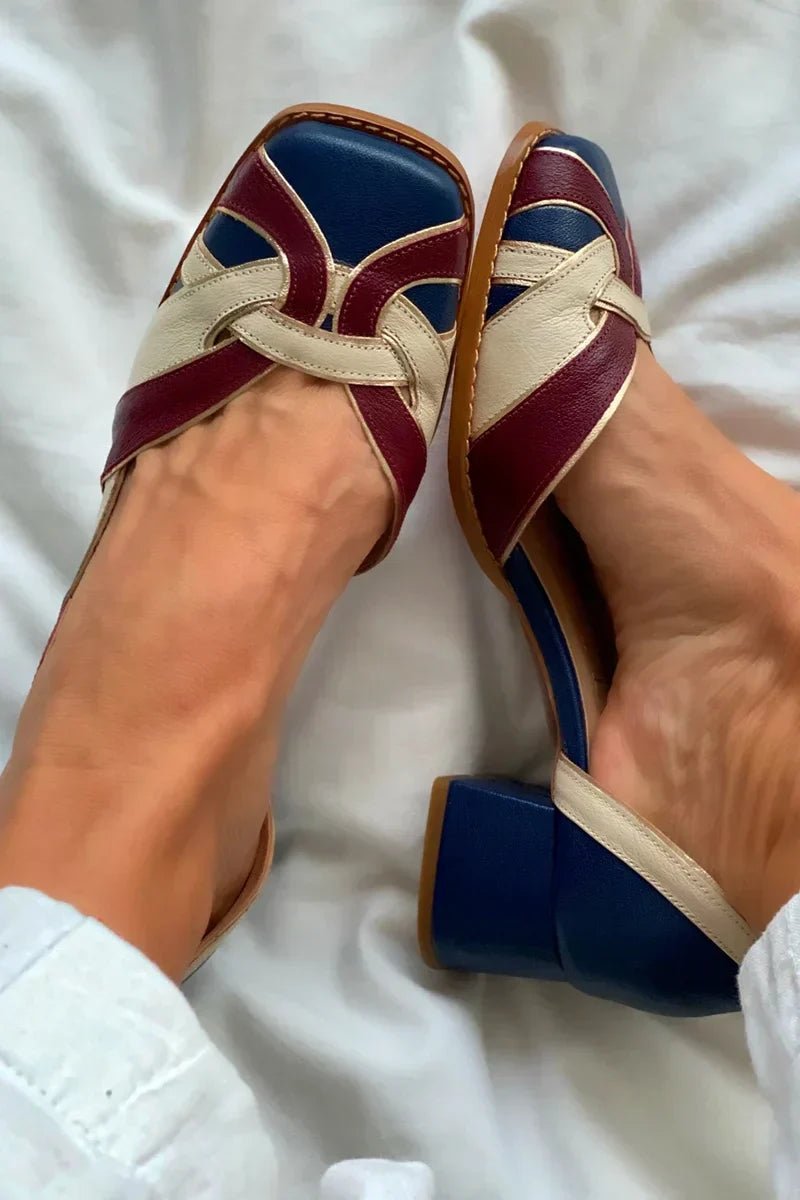 Amara | Tri-Color Slip-On Loafers