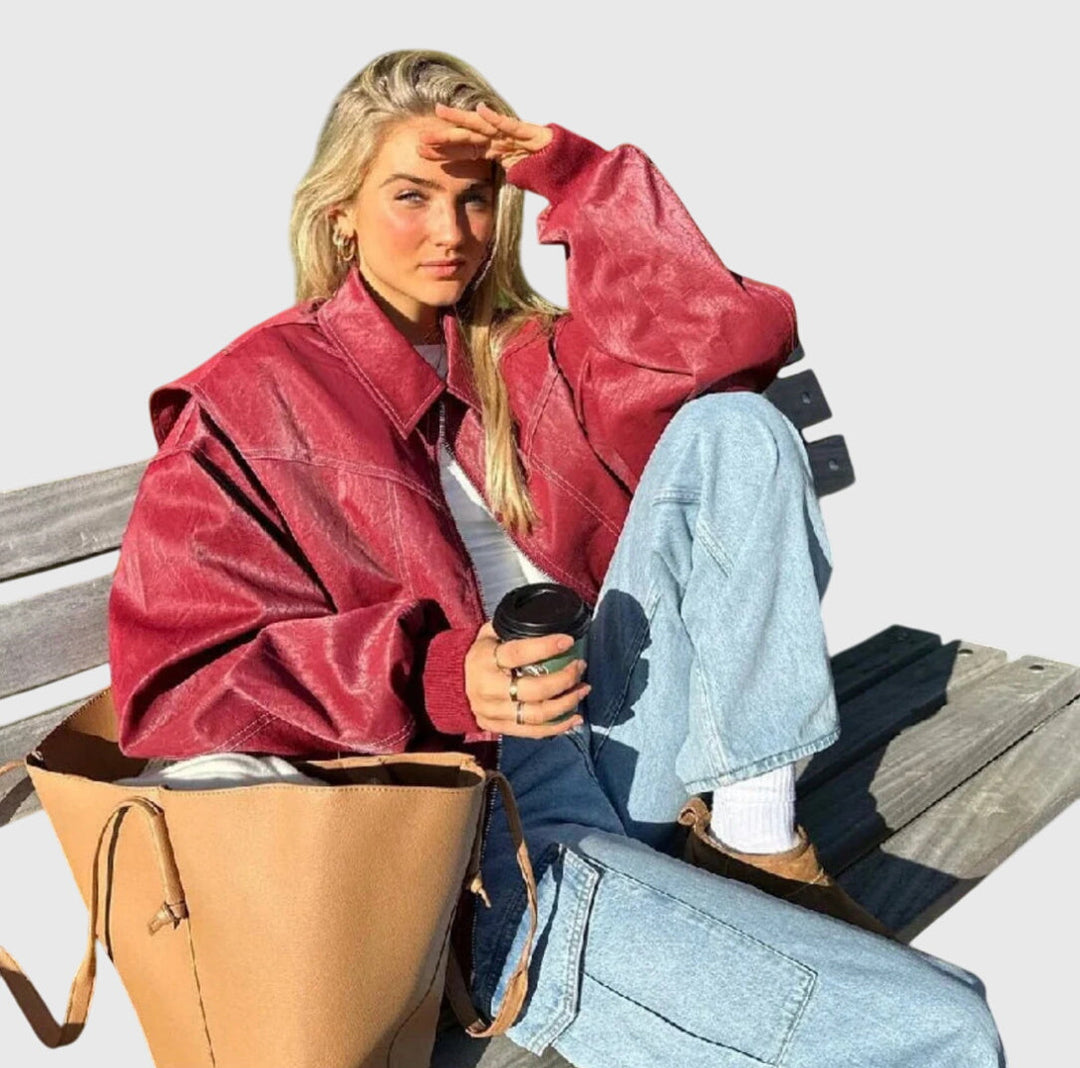 Faye - Extra-Large Leather Jacket