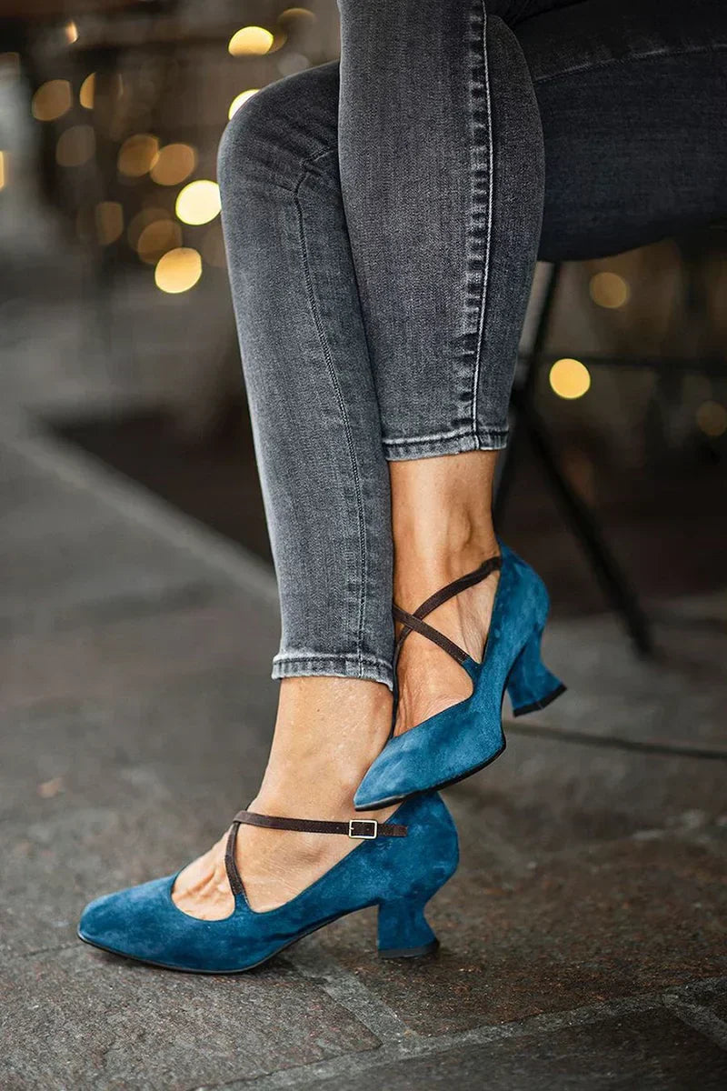 Amber | Chic Mid-Heel Strappy Sandals