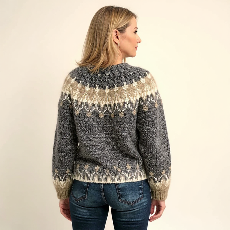 Gabriella | Cozy Icelandic Crewneck Knit Sweater