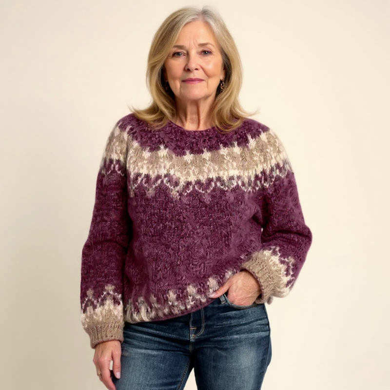 Gabriella | Cozy Icelandic Crewneck Knit Sweater