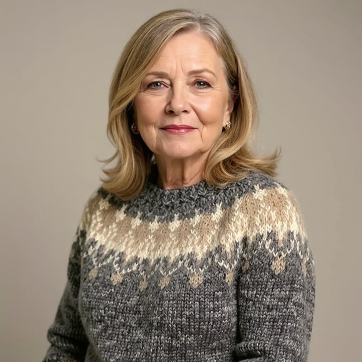 Gabriella | Cozy Icelandic Crewneck Knit Sweater