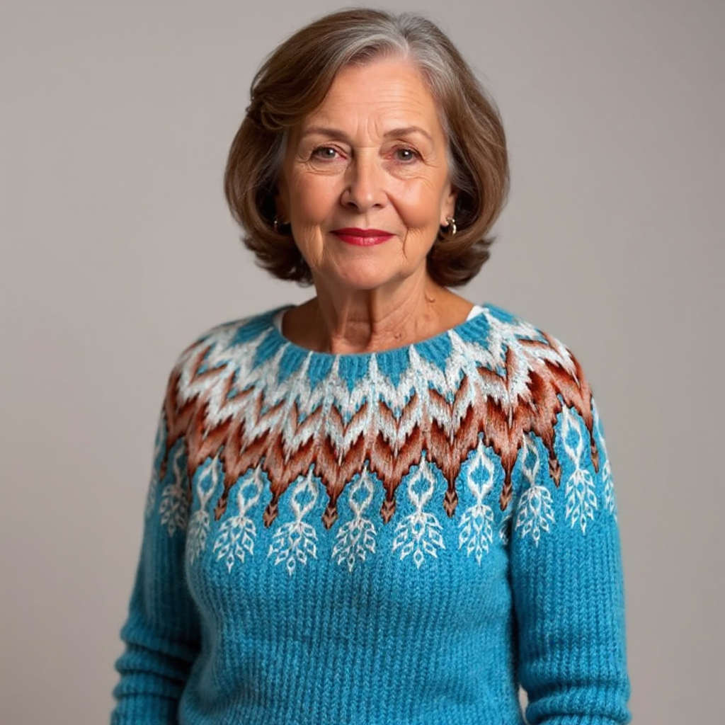 Kayla | Timeless Icelandic Pattern Knit Sweater