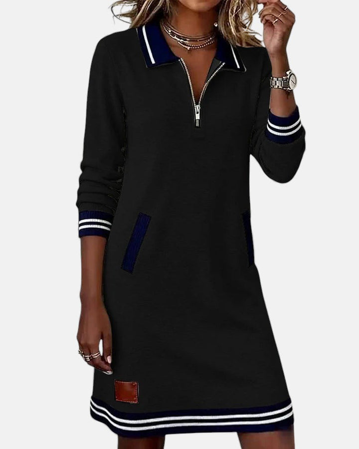 Jeanne | Elegant Long-Sleeve Cotton Dress