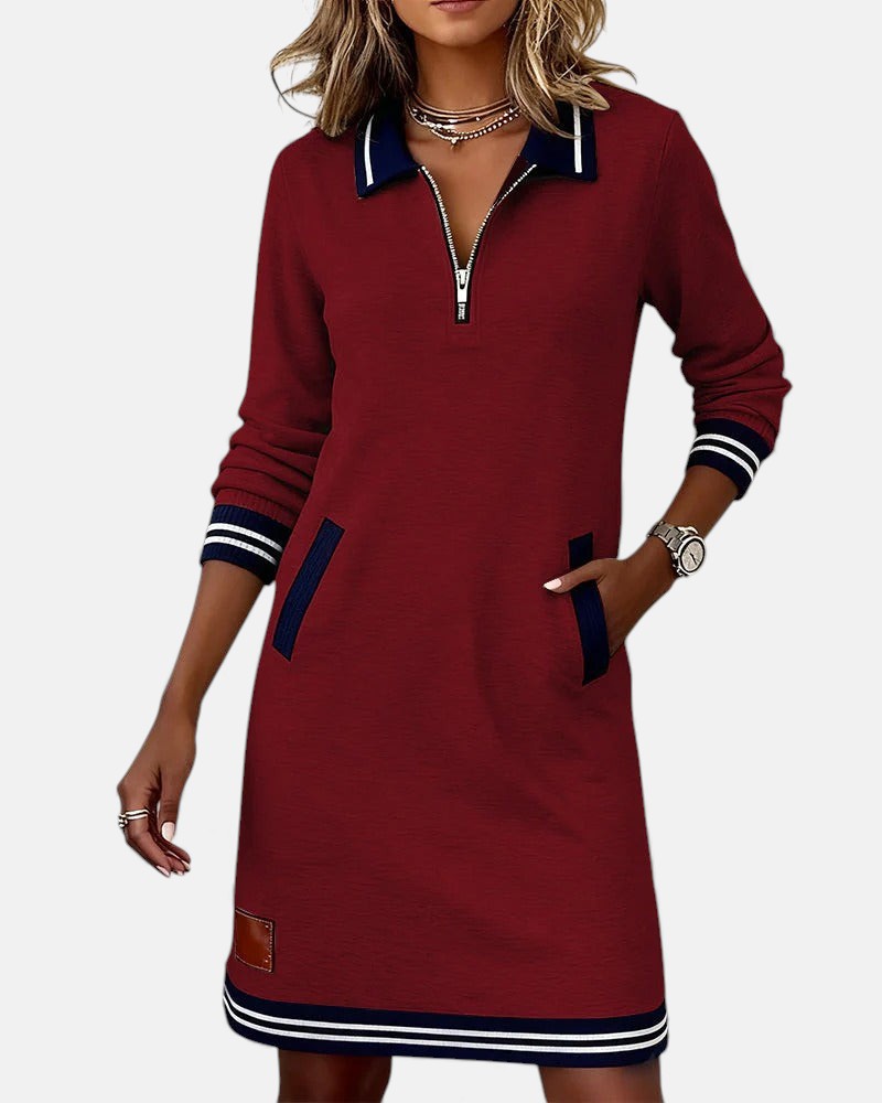 Gayle | Chic Long-Sleeve Dress in Cotton