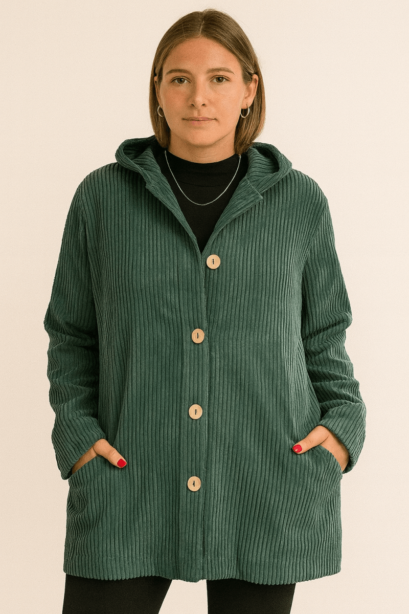 Marina | Corduroy Hooded Jacket