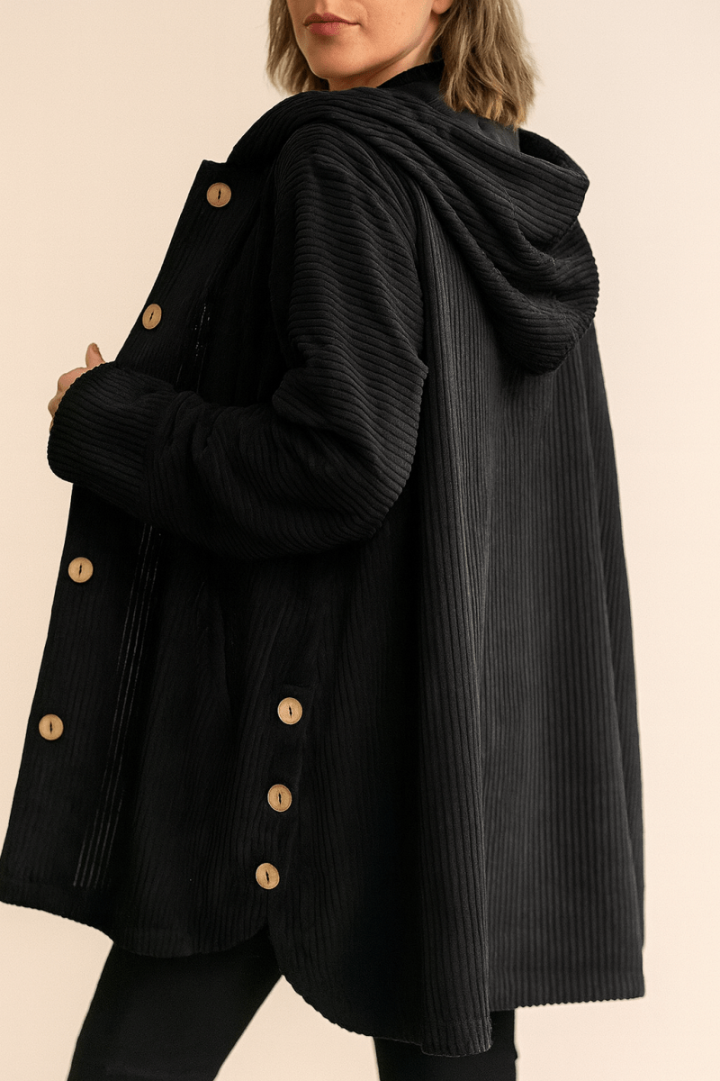 INDIE | CORDUROY HOODED COAT