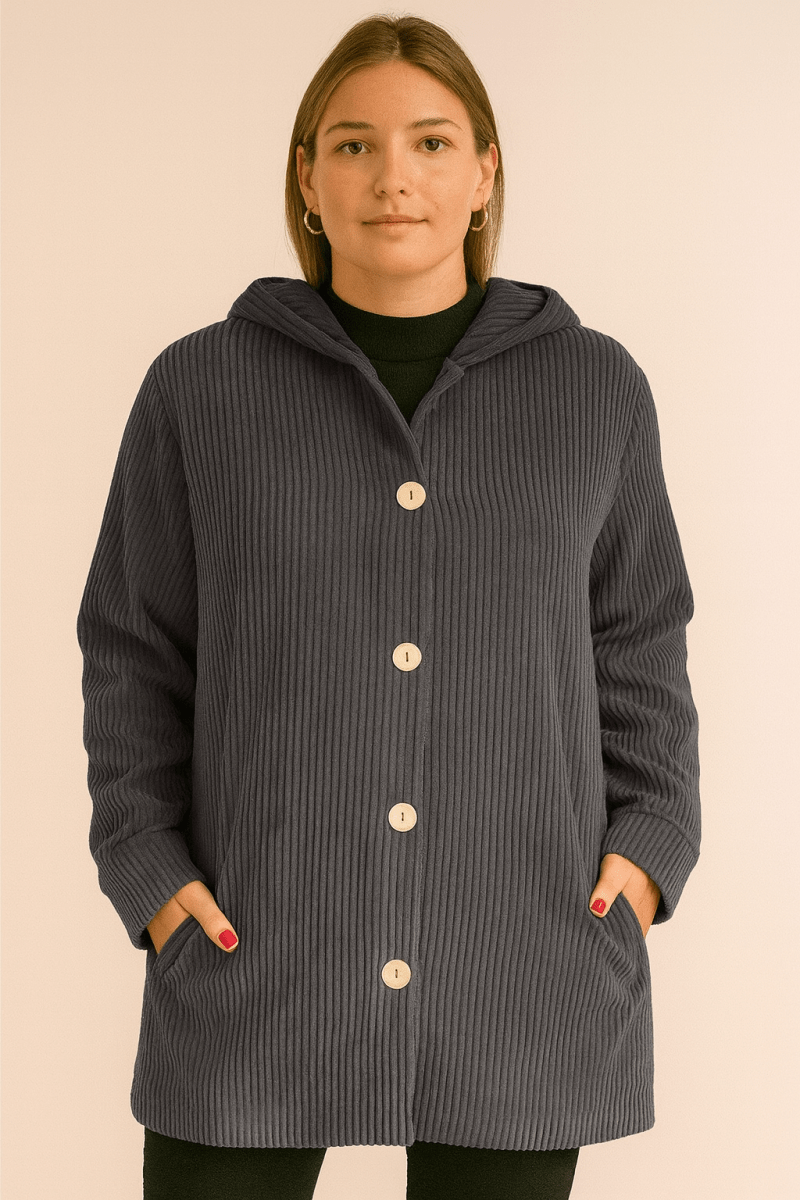 Marina | Corduroy Hooded Jacket