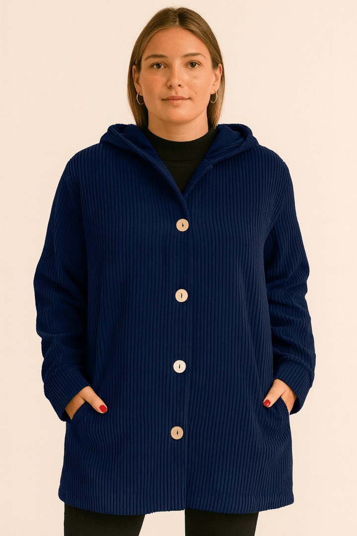 INDIE | CORDUROY HOODED COAT