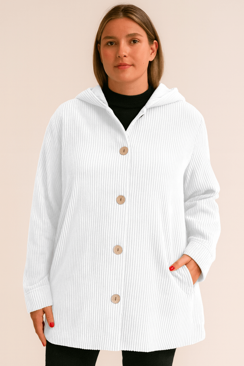 INDIE | CORDUROY HOODED COAT