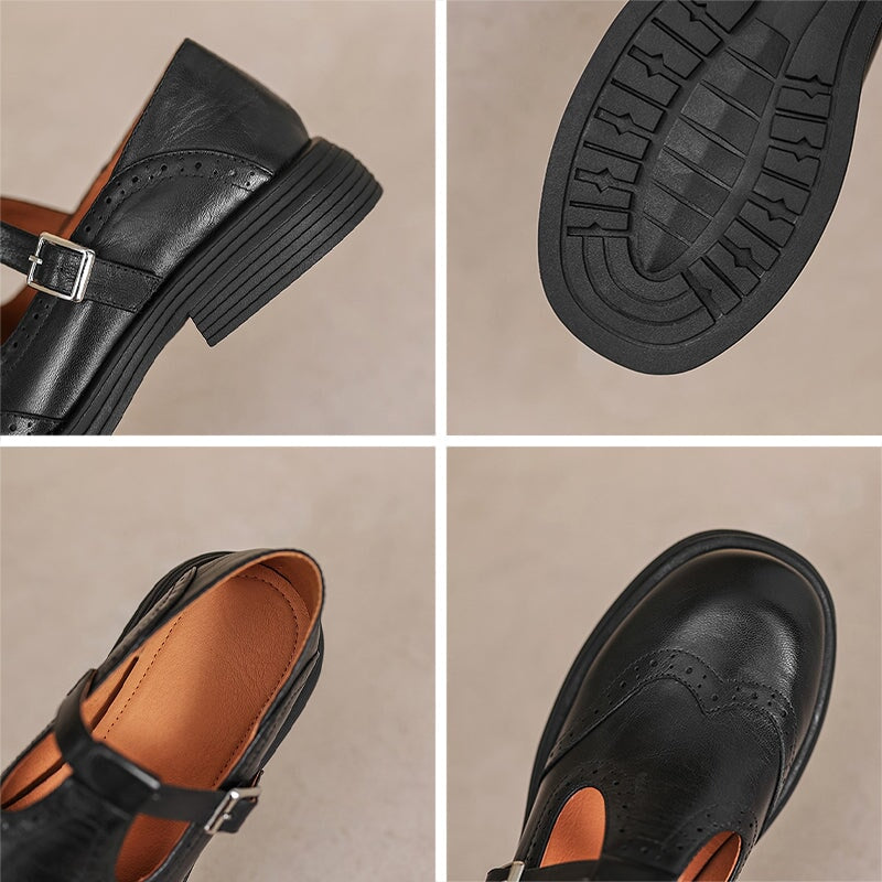 Annie | Classic Leather Mary Jane Shoes