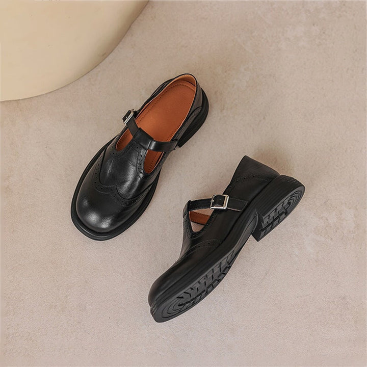 Annie | Classic Leather Mary Jane Shoes
