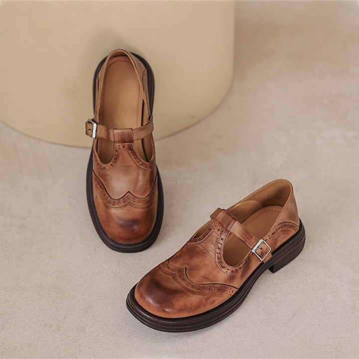 Annie | Classic Leather Mary Jane Shoes