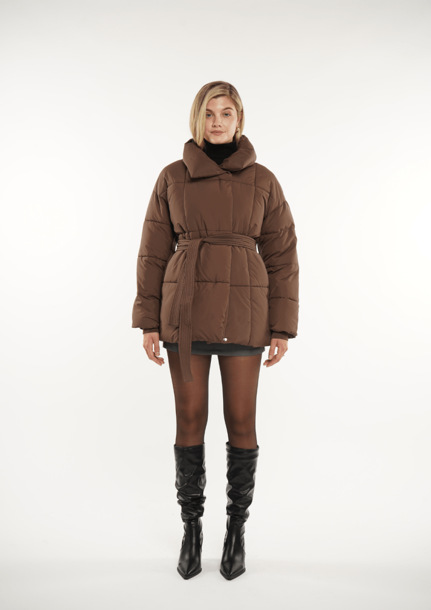 NOVA | Mid-Length Belted Puffer Coat