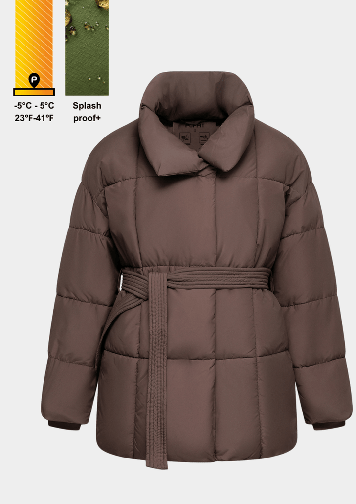 NOVA | Mid-Length Belted Puffer Coat