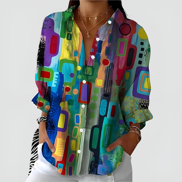 Clara | Artistic Flower Blouse