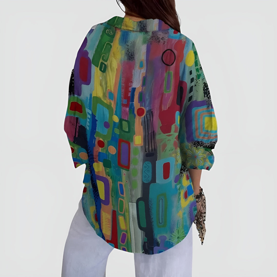 Clara | Artistic Flower Blouse