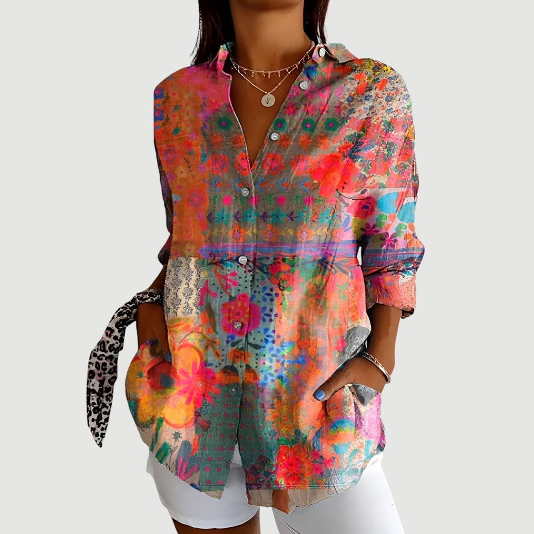 Lisa | Artistic Flower Blouse
